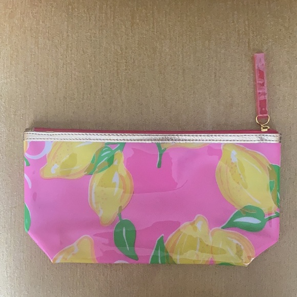 Lilly Pulitzer for Estée Lauder Lemons Print Cosmetic Makeup Bag NEW - Picture 8 of 10